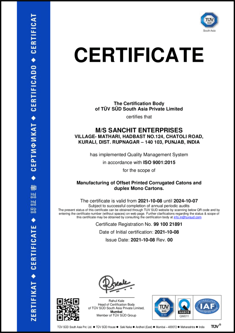 SANCHIT-ENTERPRISES-ISO-Certificate